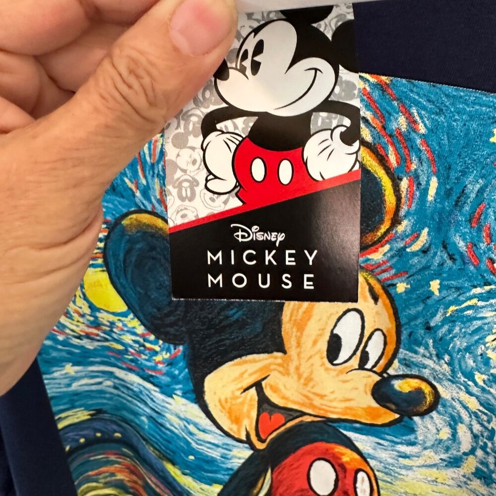 Disney 2XL Unisex Mickey Mouse Starry Short Sleeve T-Shirt Dark Navy - Picture 7 of 12